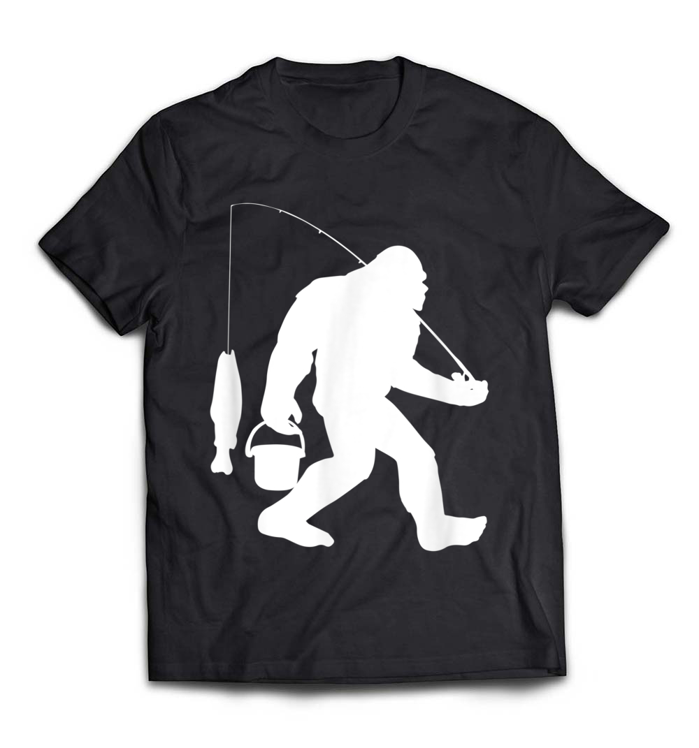 Bigfoot Fishing Shirt: A Funny Sasquatch and Fish T-Shirt for Outdoor Enthusiasts